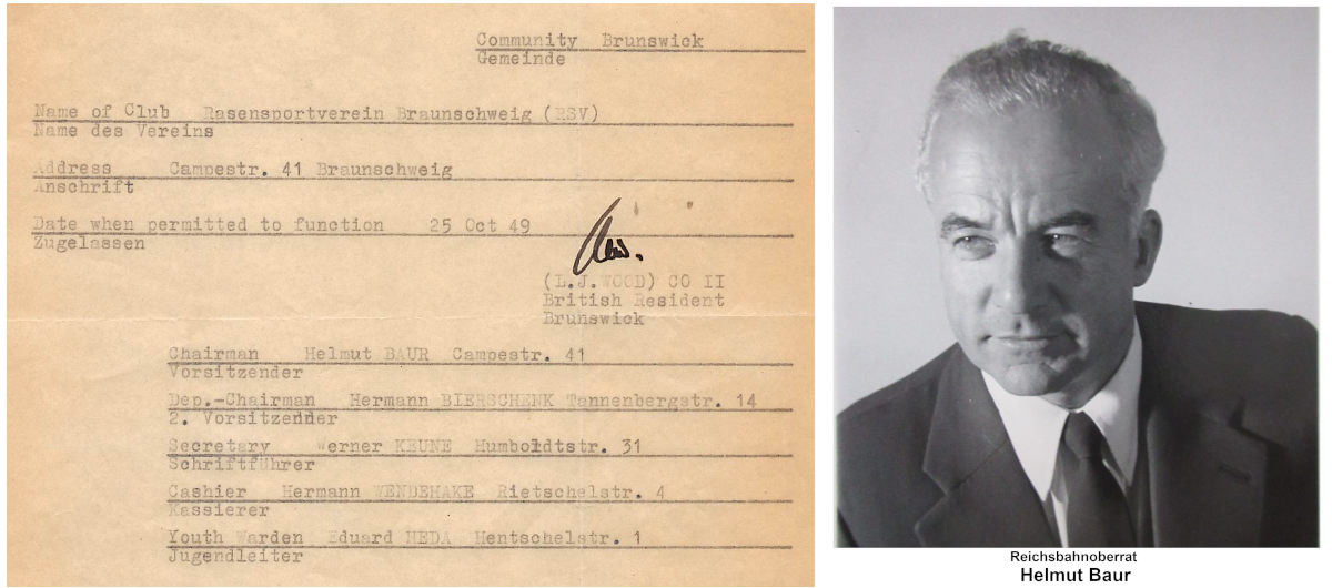 Genehmigungsschreiben, Helmut Baur