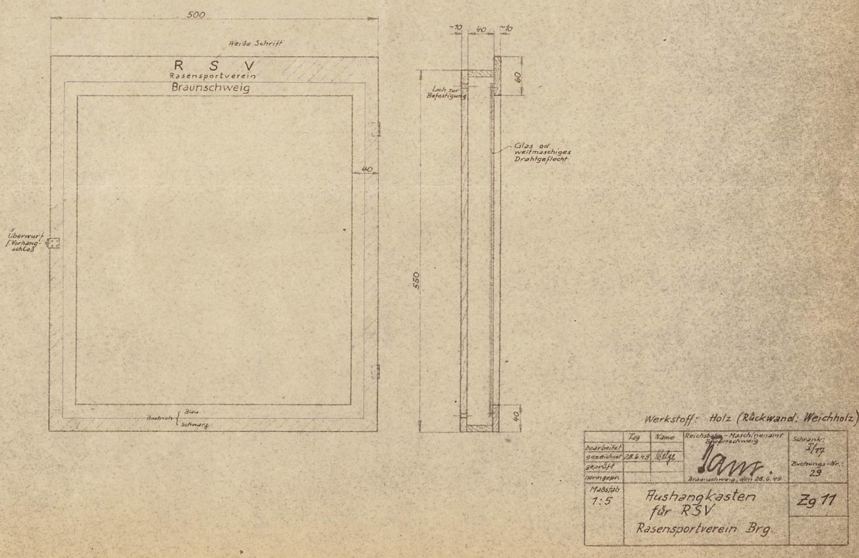 Schaukastenzeichnung